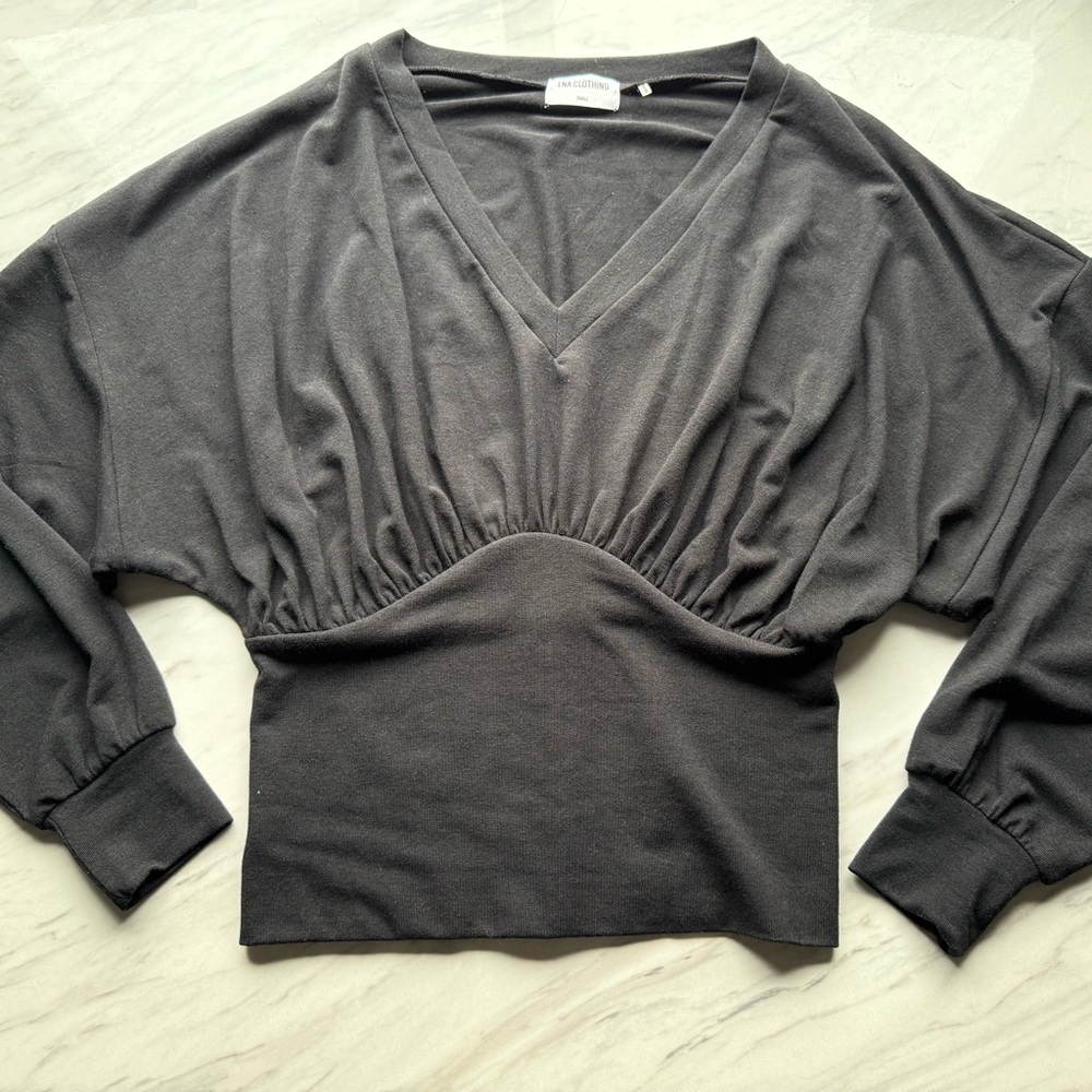LNA V-Neck Long Sleeve Top